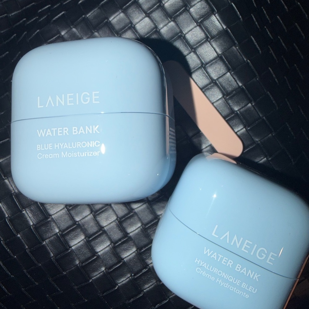 LANEIGE Water Bank Blue Cream Duo - one full size and one deluxe travel size.